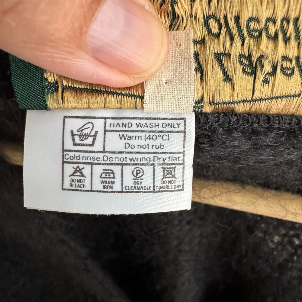 The Gold Label Designer Collection Mohair Vintage Sweater Black Made UK size S - Picture 7 of 8